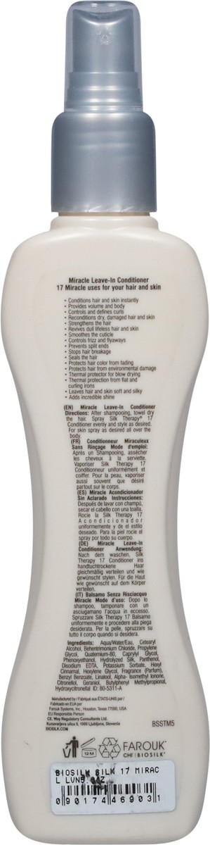 slide 5 of 9, BioSilk Silk Therapy 17 Miracle Leave-in Conditioner 5.64 fl oz, 5.64 fl oz