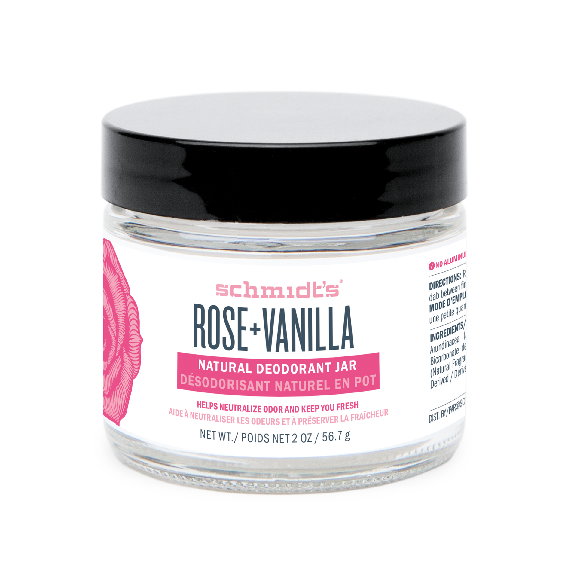 slide 2 of 3, Schmidt's Natural Deodorant Jar Rose & Vanilla, 2 oz, 2 oz