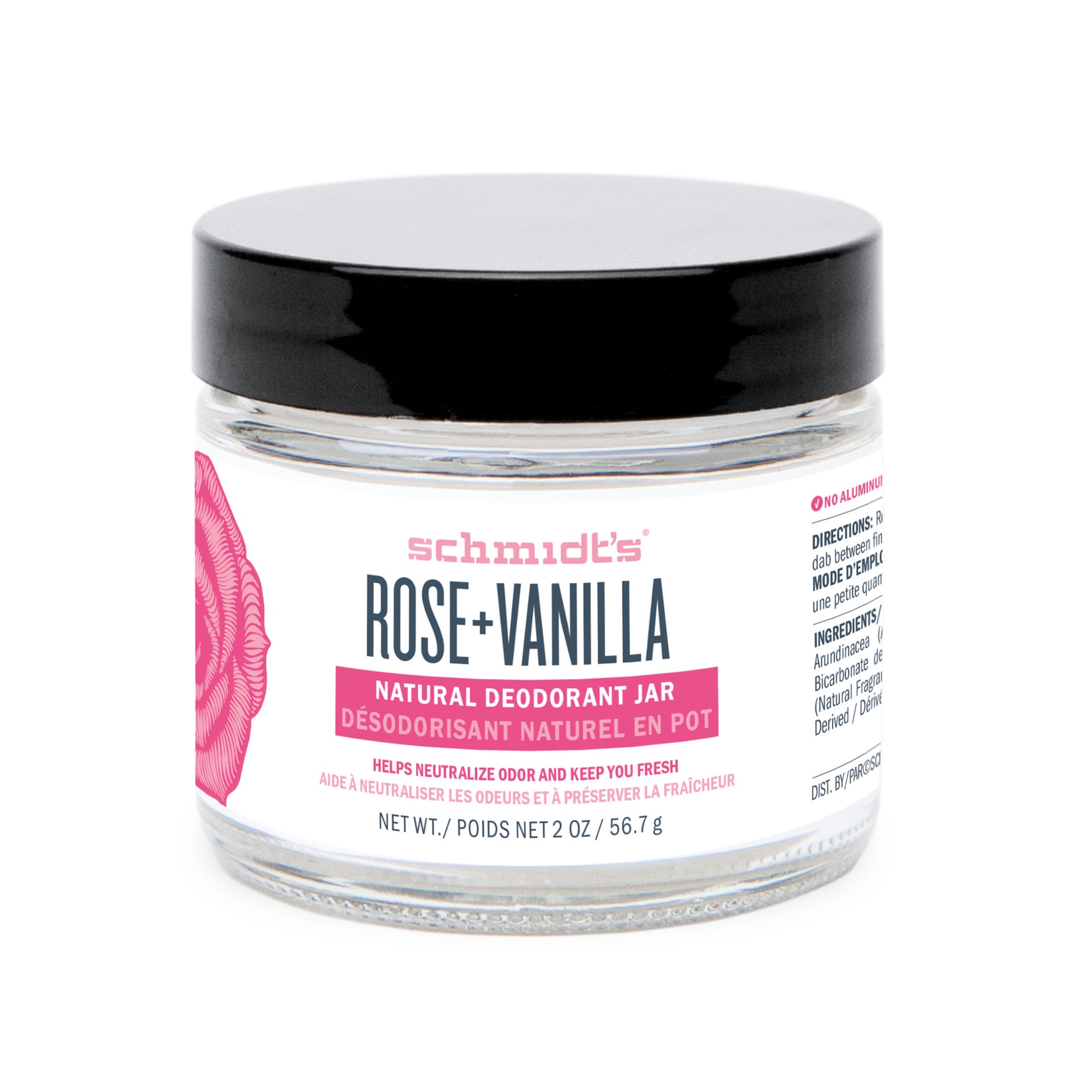 slide 1 of 3, Schmidt's Natural Deodorant Jar Rose & Vanilla, 2 oz, 2 oz