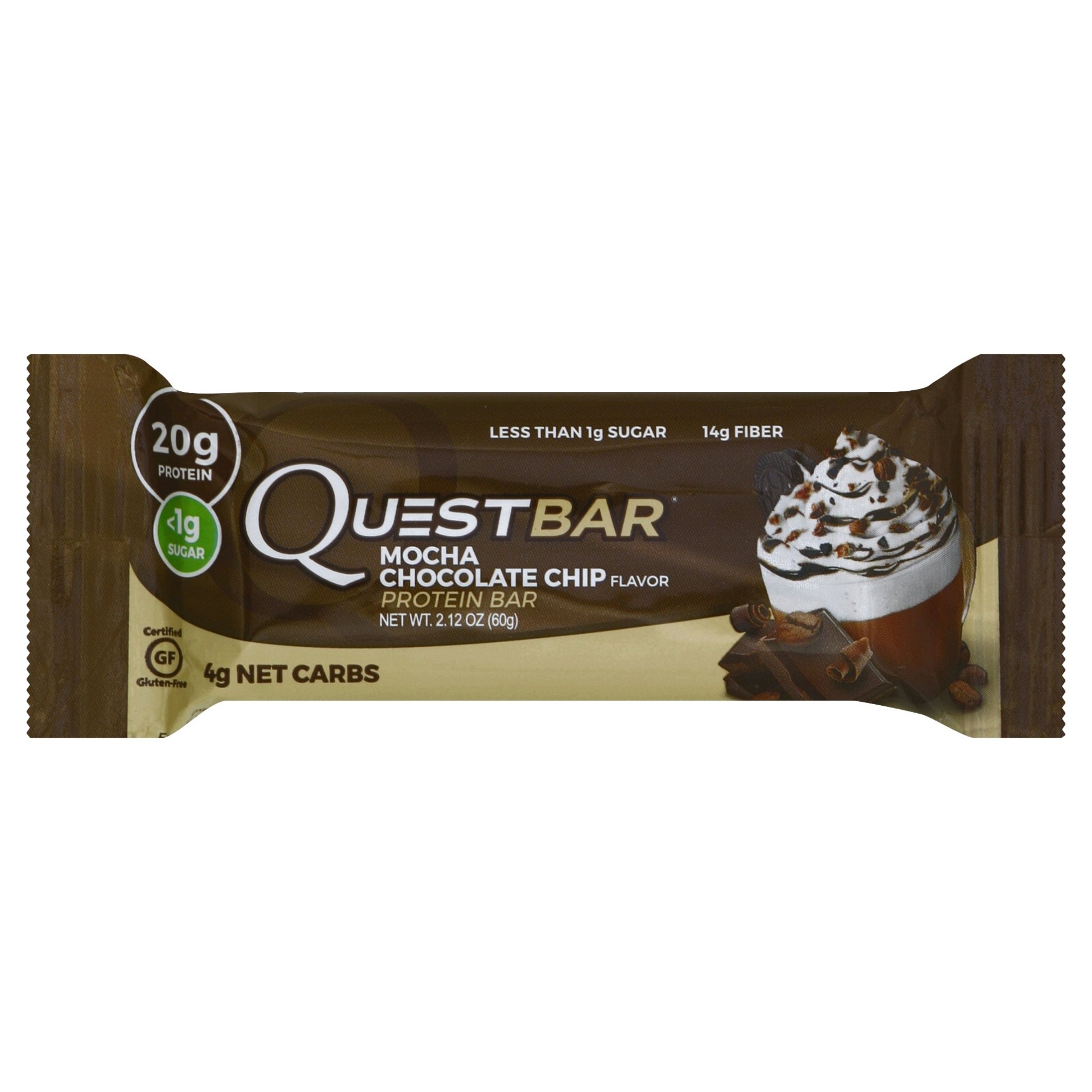 slide 1 of 5, Quest Nutrition Mocha Chocolate Chip Bar, 2.12 oz