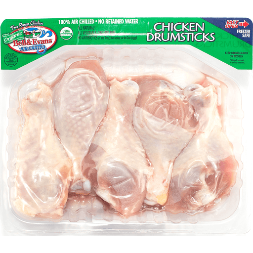 slide 1 of 2, Bell & Evans All Natural Chicken Drumstick, per lb