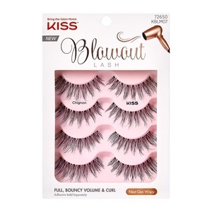 slide 1 of 1, Kiss Blowout Lash Multipack, Chignon, 4 ct