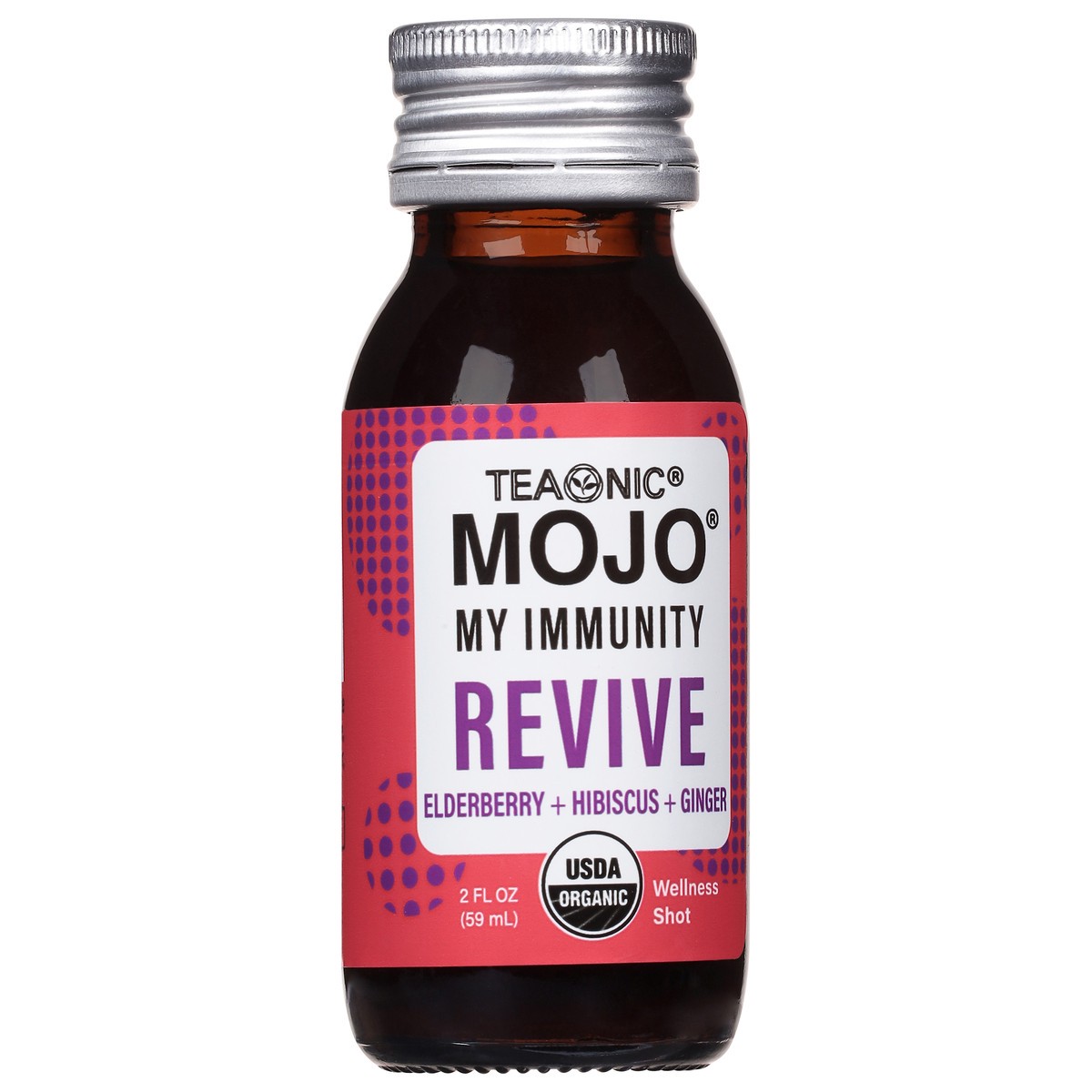 slide 7 of 14, Teaonic Mojo My Immunity Revive Elderberry + Hibiscus + Ginger Wellness Shot - 2 fl oz, 2 fl oz