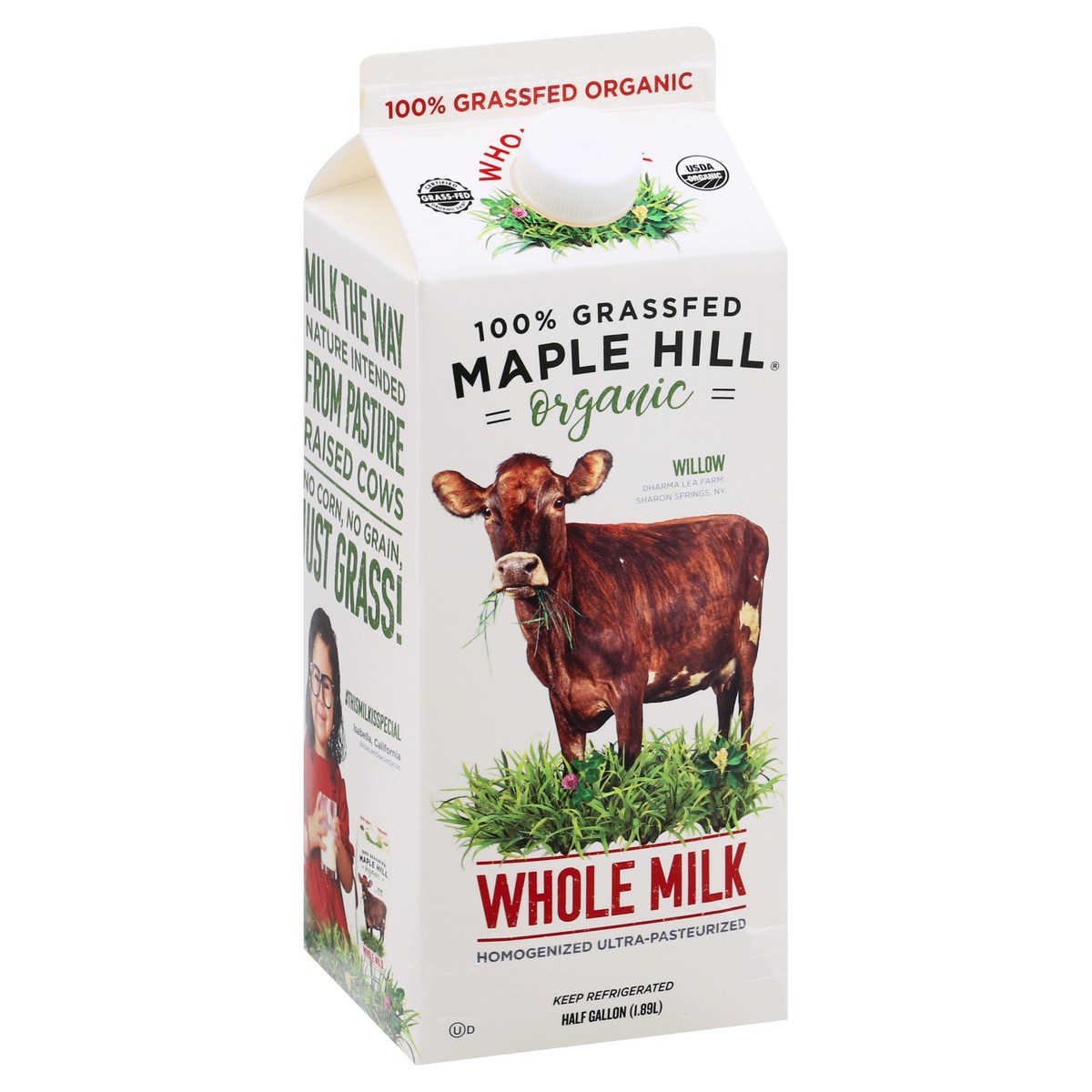 slide 4 of 9, Maple Hill Organic Whole Milk 0.5 gal, 64 fl oz