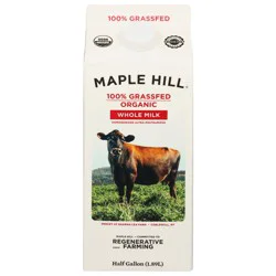 Maple Hill Organic Whole Milk 0.5 gal