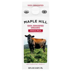 Maple Hill Organic Whole Milk 0.5 gal