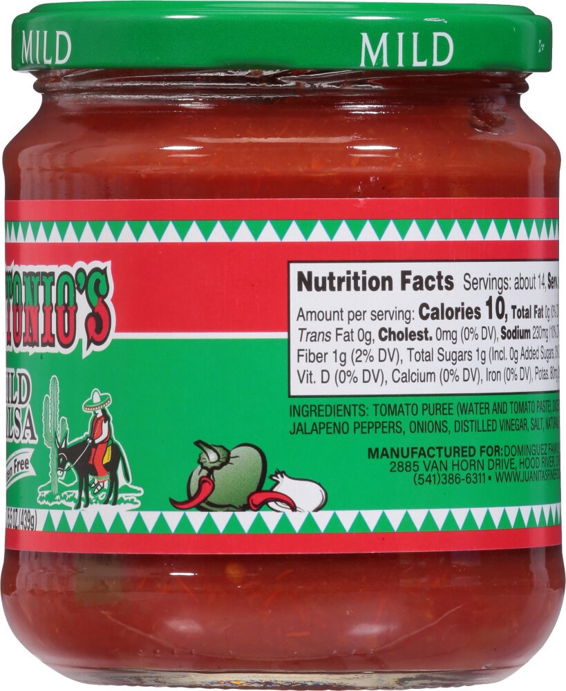 slide 3 of 4, Juantonio's Mild Salsa, 15.5 oz