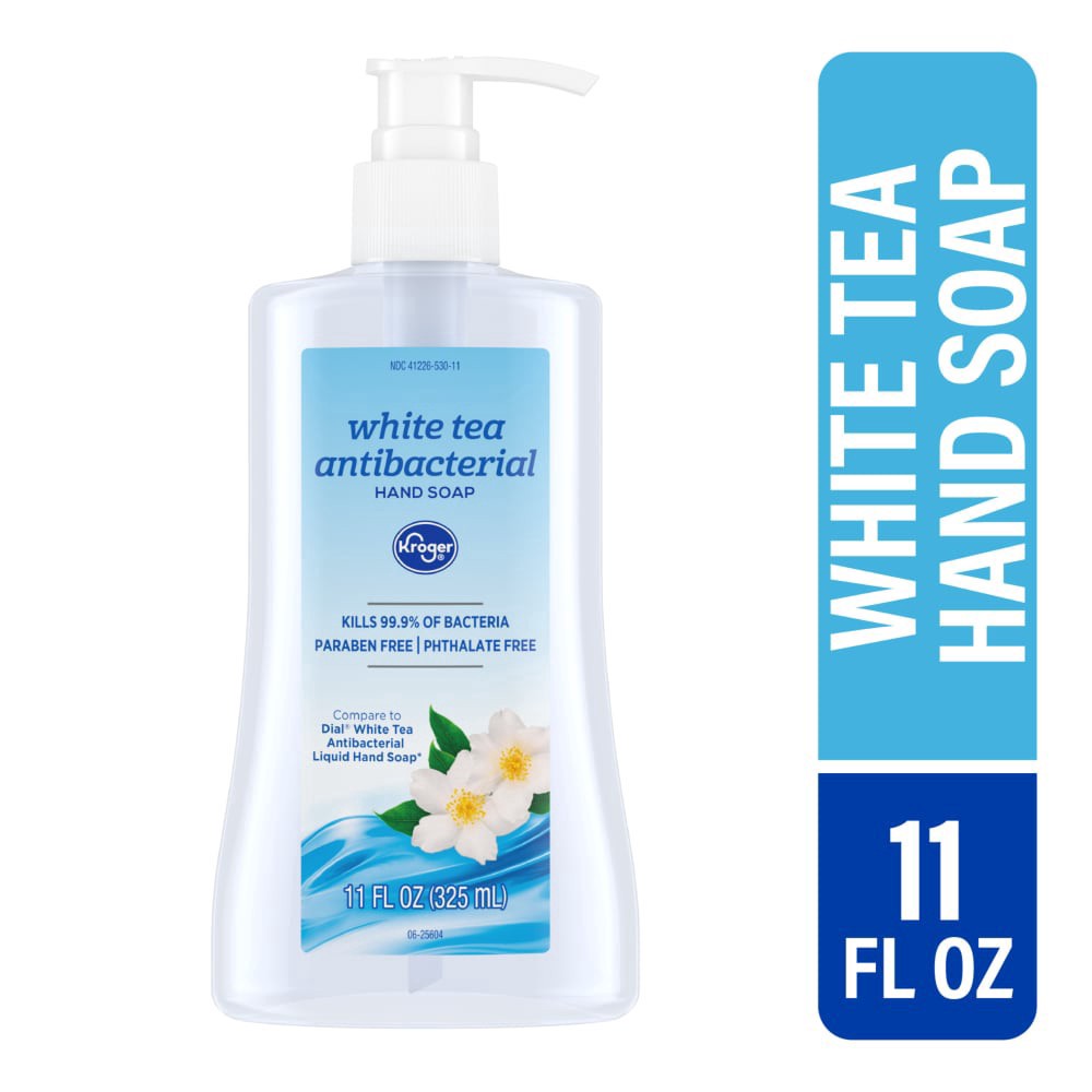 slide 2 of 2, Kroger White Tea Antibacterial Hand Soap, 11 fl oz