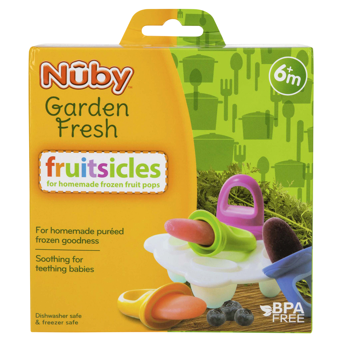 slide 1 of 9, Nuby Garden Fresh Food Popsicle Tray, 1 ct