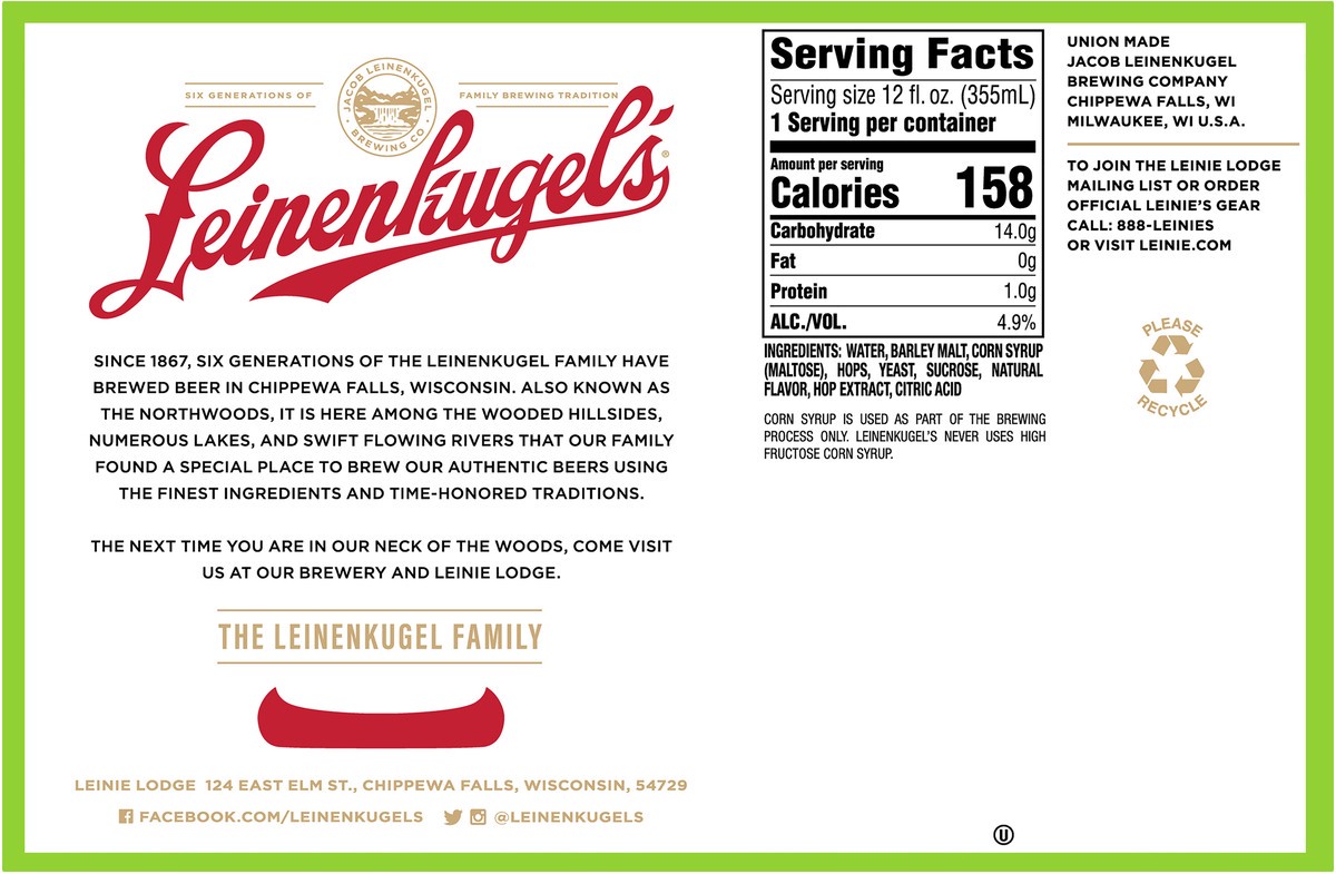 slide 4 of 8, LEINENKUGEL'S LIMITED RELEASE Craft Beer, 6 ct; 12 oz