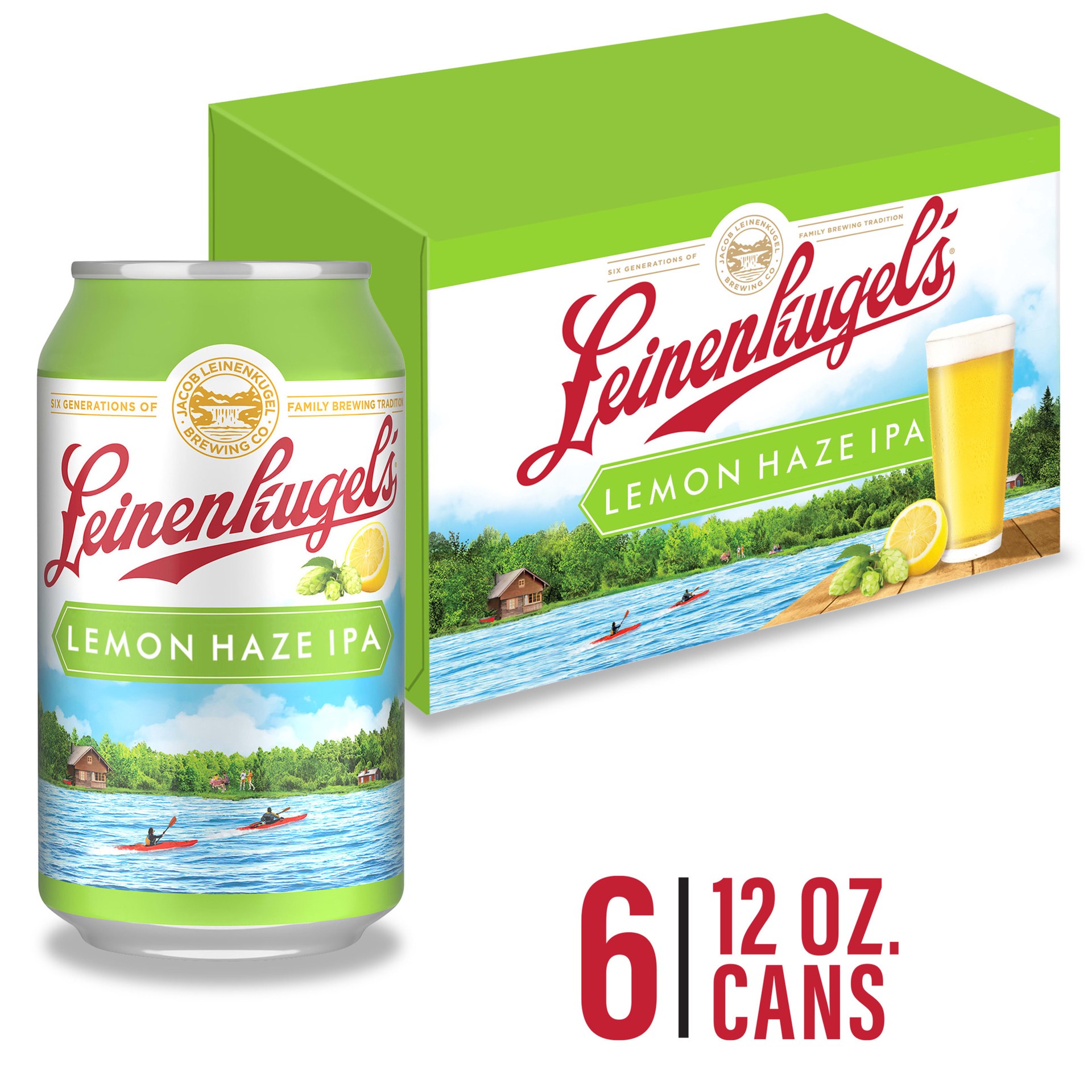 slide 1 of 8, Leinenkugel's Lemon Haze IPA Hoppy Beer 4.9% ABV, 6-pack, 12-oz. beer cans, 12 fl oz