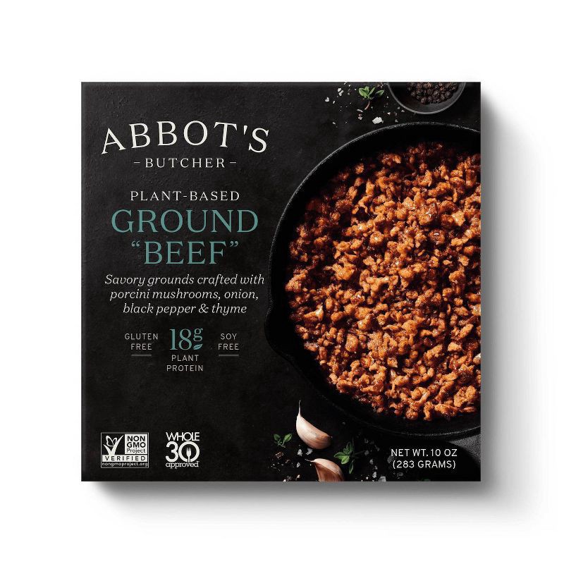slide 1 of 5, Abbot's Plant-Rich Ground Beef 10 oz, 10 oz