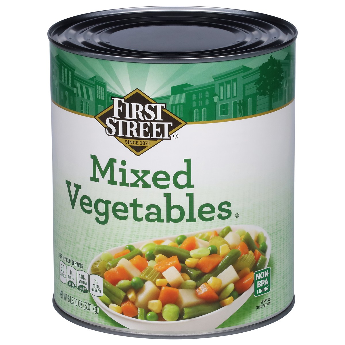 slide 12 of 13, Cb22 First Street Mixed Vegetables, 105 oz