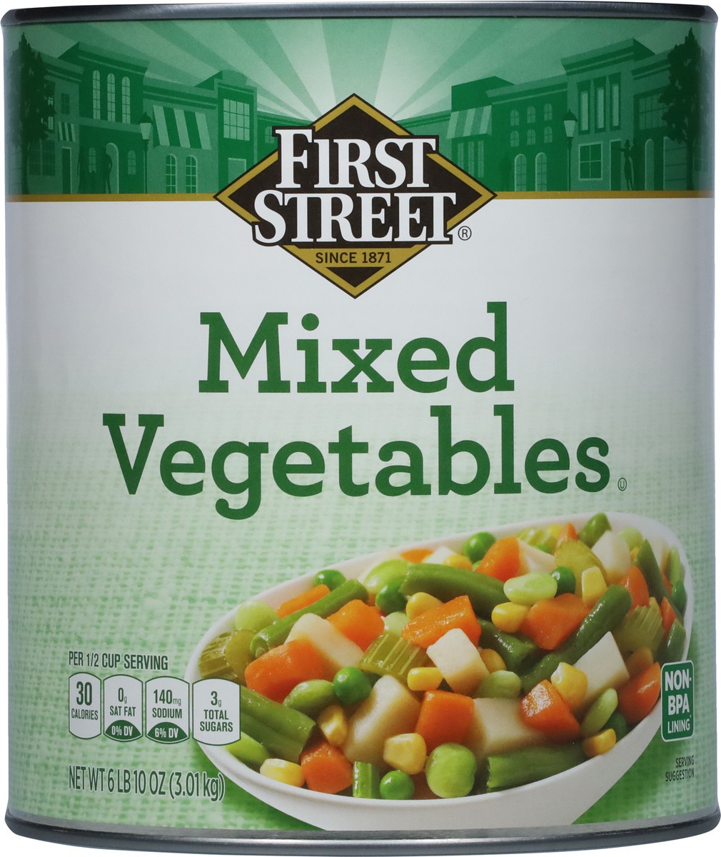 slide 8 of 13, Cb22 First Street Mixed Vegetables, 105 oz