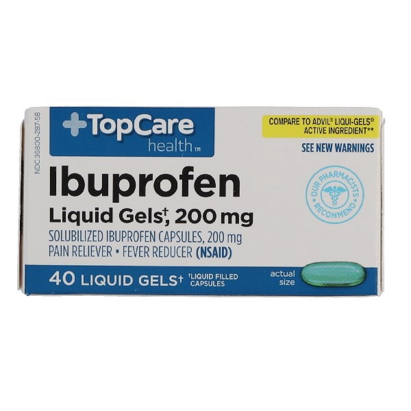 slide 1 of 9, TopCare Ibuprofen Softgel, 40 ct