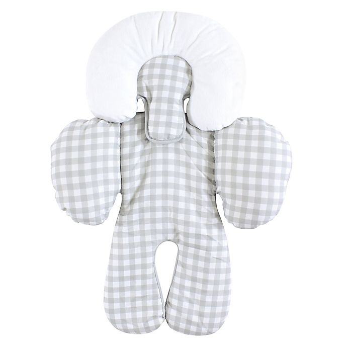 slide 1 of 2, Hudson Baby Infant Car Seat Head and Body Support - Grey Gingham, 1 ct