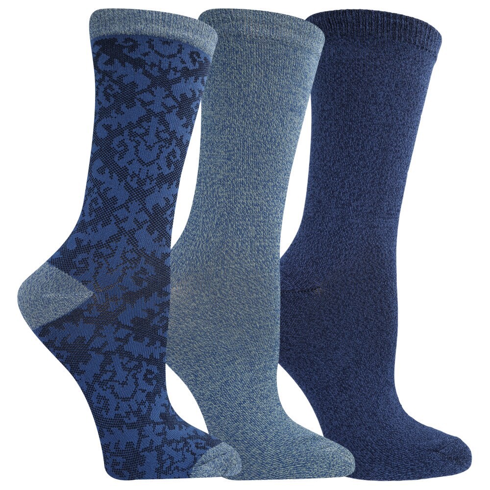 slide 1 of 1, K. Bell Crew Socks, 3 ct