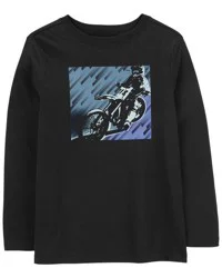 Oshkosh Kid Motorbike Long-Sleeve Graphic Tee Black L