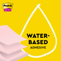 slide 3 of 5, 3M Post-it 100% Recycled Paper Super Sticky Dispenser Pop-up Notes, Wanderlust Pastels, 3 in x 3 in, 6 Pads/Pack /Pad, 1 ct