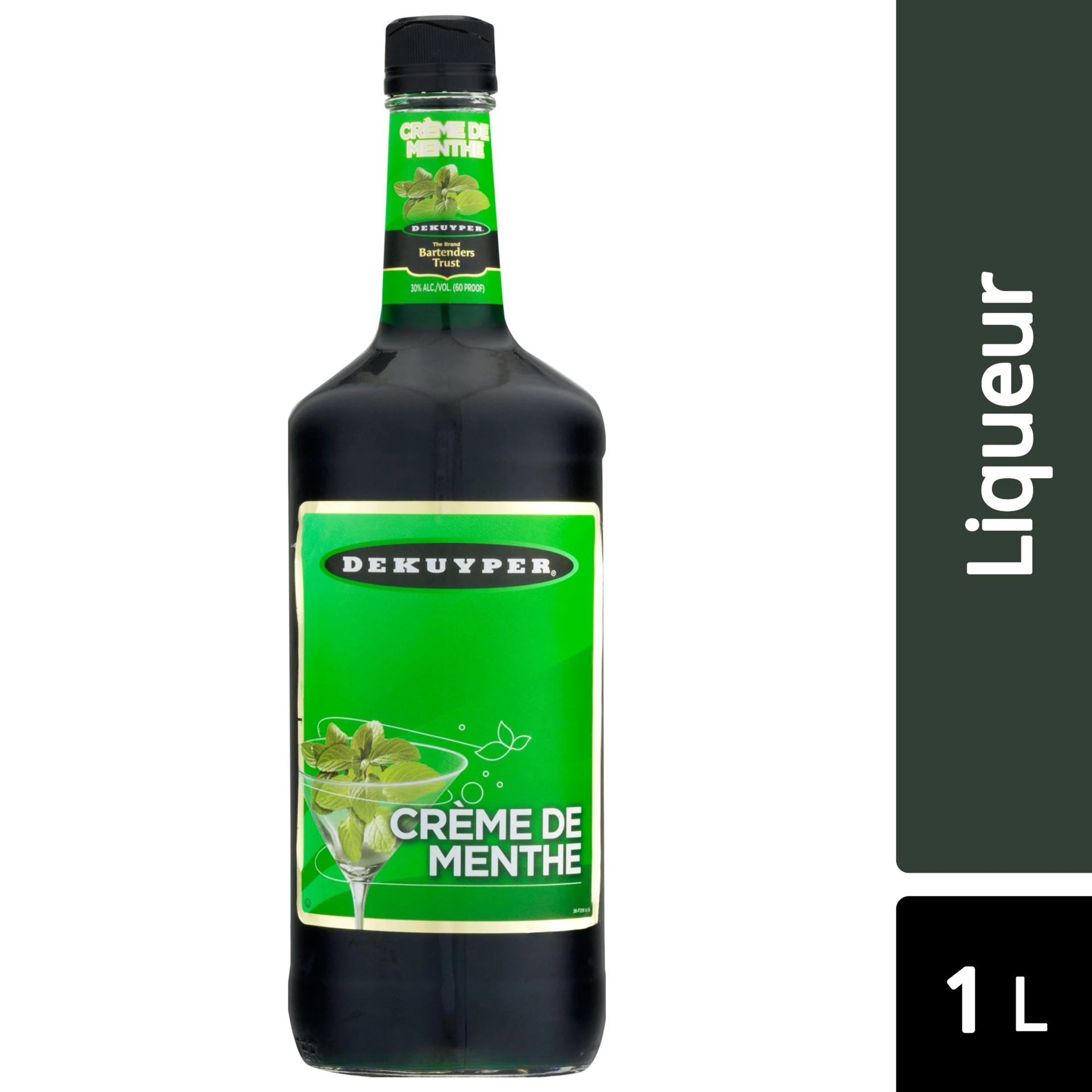 slide 1 of 1, DeKuyper Dekuyper Creme De Menthe, 1LT, 1 liter