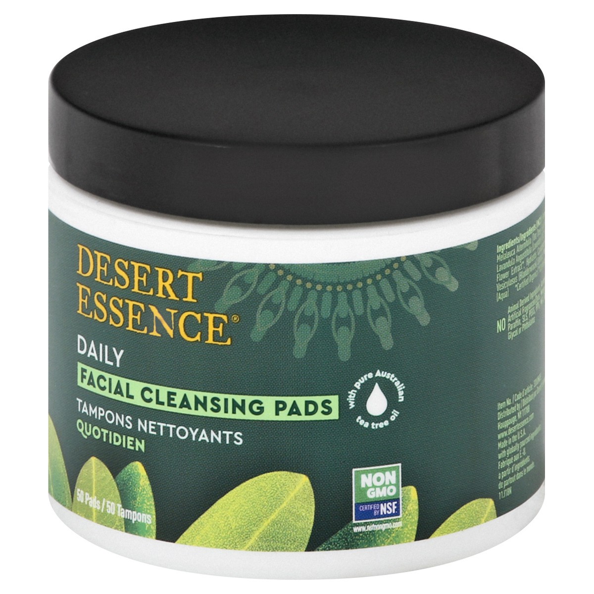 slide 4 of 12, Desert Essence Tea Tree Oil Facial Cleansing Pads, 50 ct