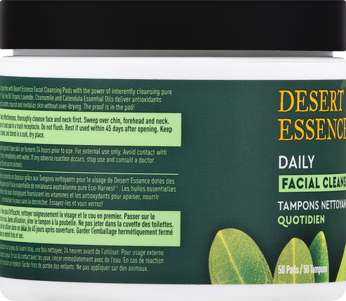 slide 2 of 12, Desert Essence Tea Tree Oil Facial Cleansing Pads, 50 ct