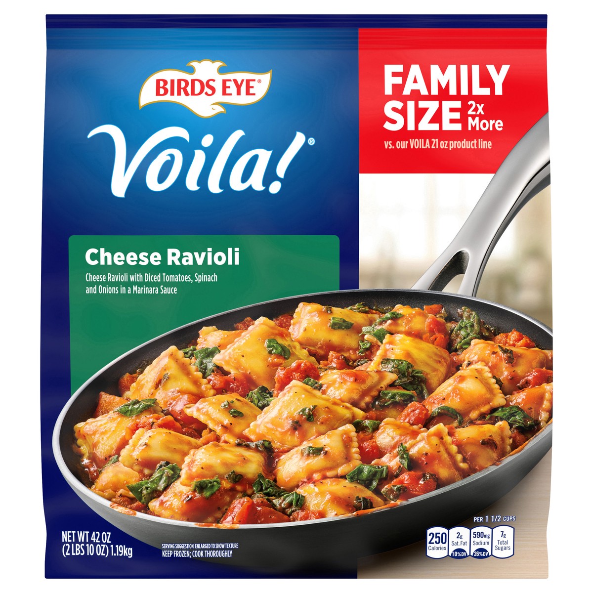 slide 1 of 5, Birds Eye Voila! Cheese Ravioli Family Size 42 oz, 42 oz