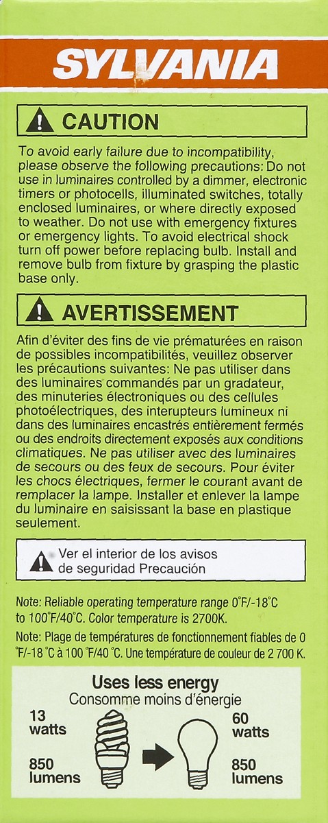 slide 3 of 4, Sylvania Light Bulb 1 ea, 1 ea