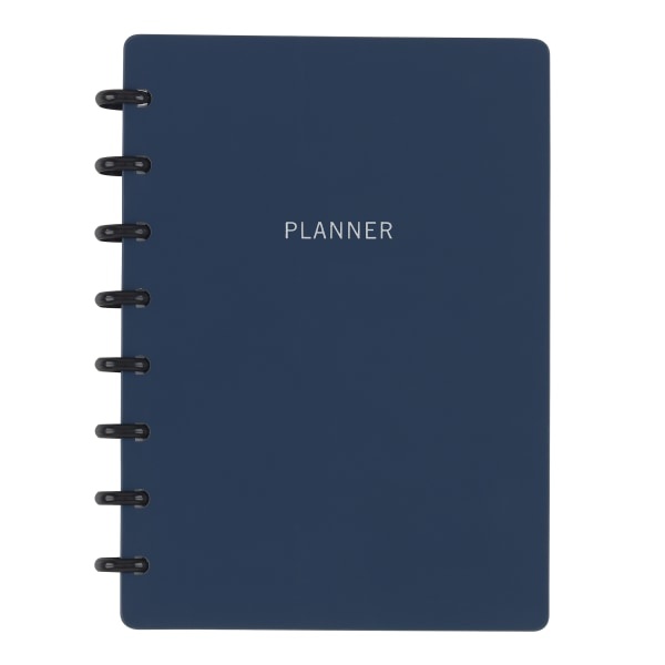 slide 1 of 4, TUL Discbound Monthly Planner Starter Set, Junior Size, Navy, January To December 2021, 1 ct