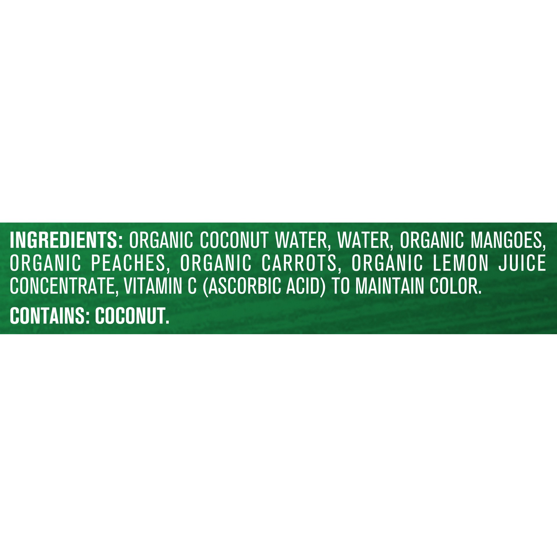 slide 4 of 5, Gerber Coconut Water Splashers Organic Plant Based Hydration Graduates, Mango Peach Carrot, 3.5 fl oz Pouch, 4 count, 15.52 oz