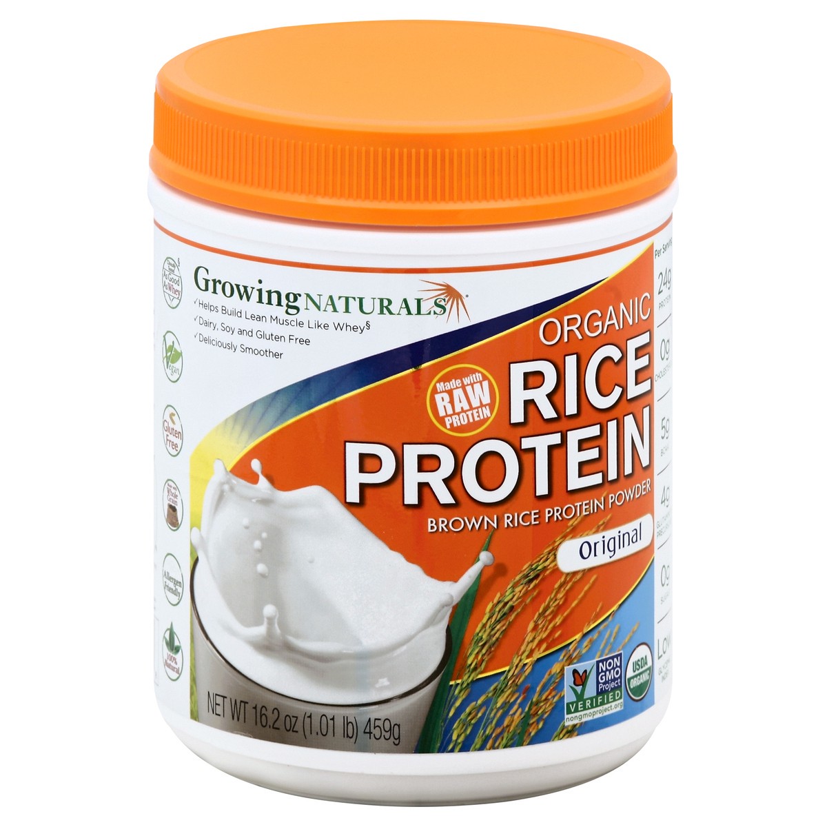 slide 3 of 3, Growing Naturals Protein Powder 16.2 oz, 16.2 oz