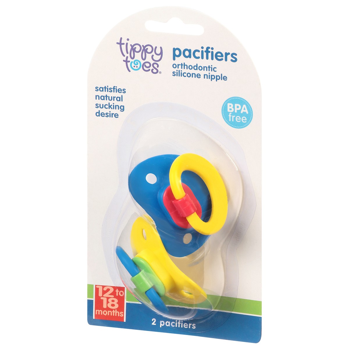 slide 2 of 12, Tippy Toes Pacifiers 2 ea, 2 ct