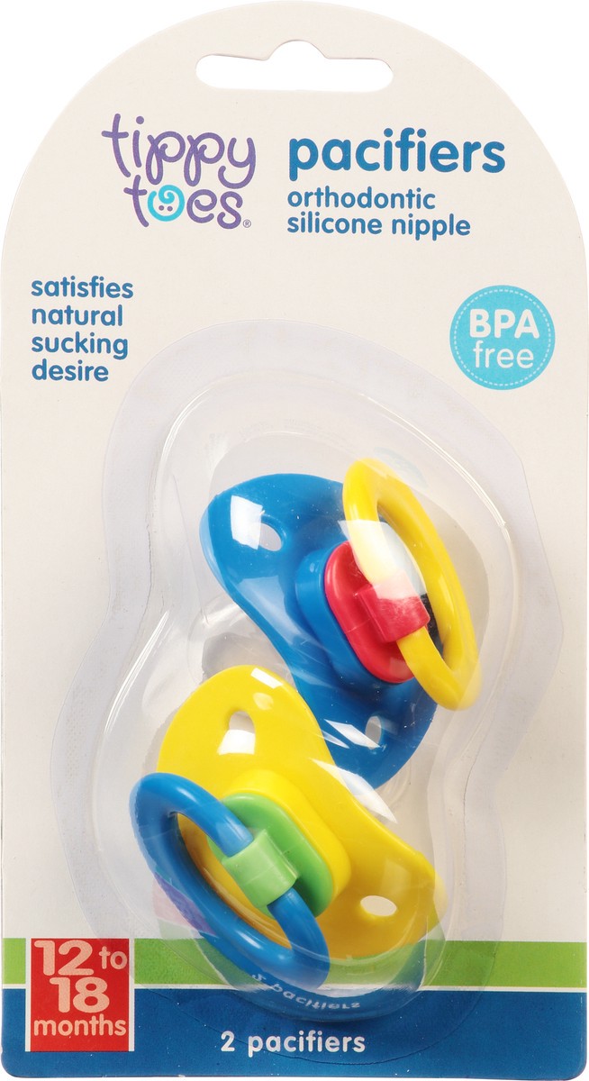 slide 1 of 12, Tippy Toes Pacifiers 2 ea, 2 ct