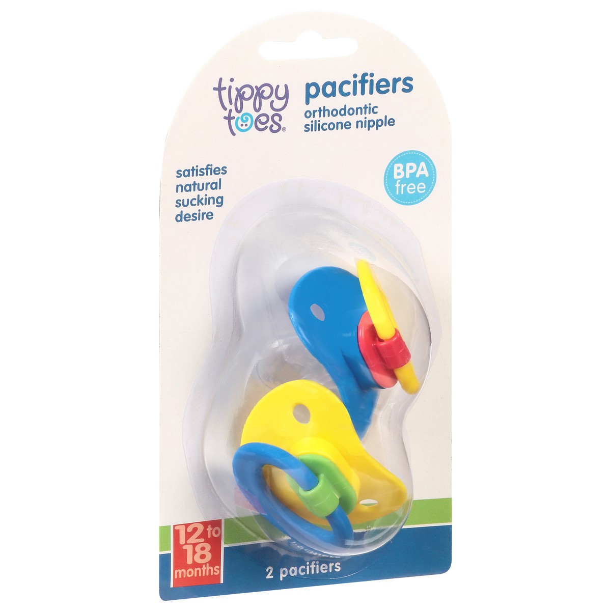 slide 10 of 12, Tippy Toes Pacifiers 2 ea, 2 ct