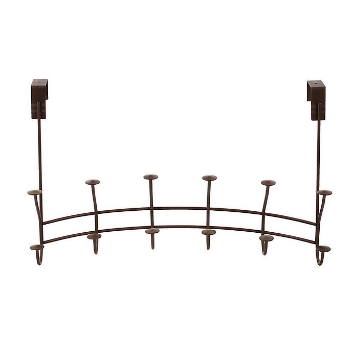 slide 1 of 4, Spectrum Windsor Metal 6-Hook Over the Door Rack - Bronze, 1 ct