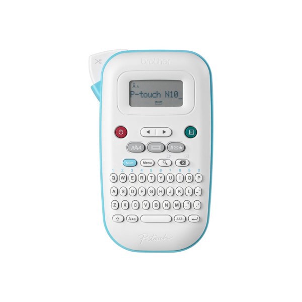 slide 3 of 10, Brother P-touch Personal Handheld Label Maker (PT-N10), Prints on P-touch Btag ~½"" (12mm) Label Tapes, 1 ct