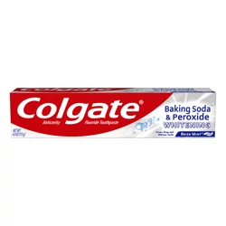 Colgate Baking Soda and Peroxide Whitening Toothpaste, Brisk Mint - 4.0 Ounce