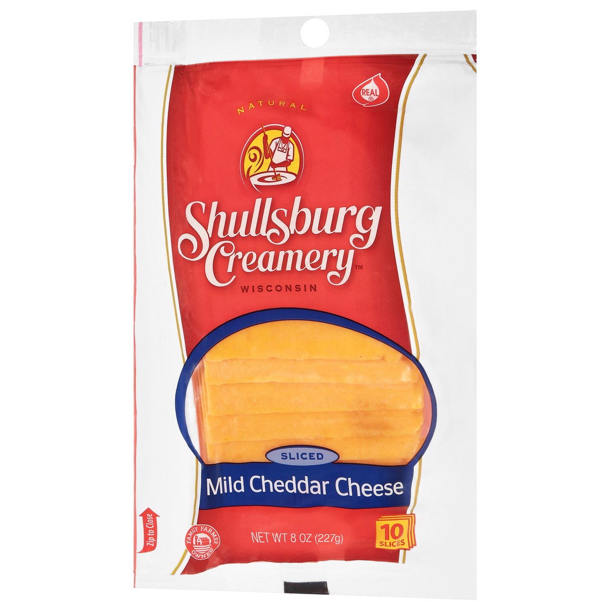 slide 3 of 4, Shullsburg Creamery Sliced Cheese Mild Cheddar - 8 oz, 8 oz