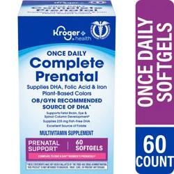 Kroger Once Daily Complete Prenatal Softgels