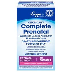 Kroger Once Daily Complete Prenatal Softgels