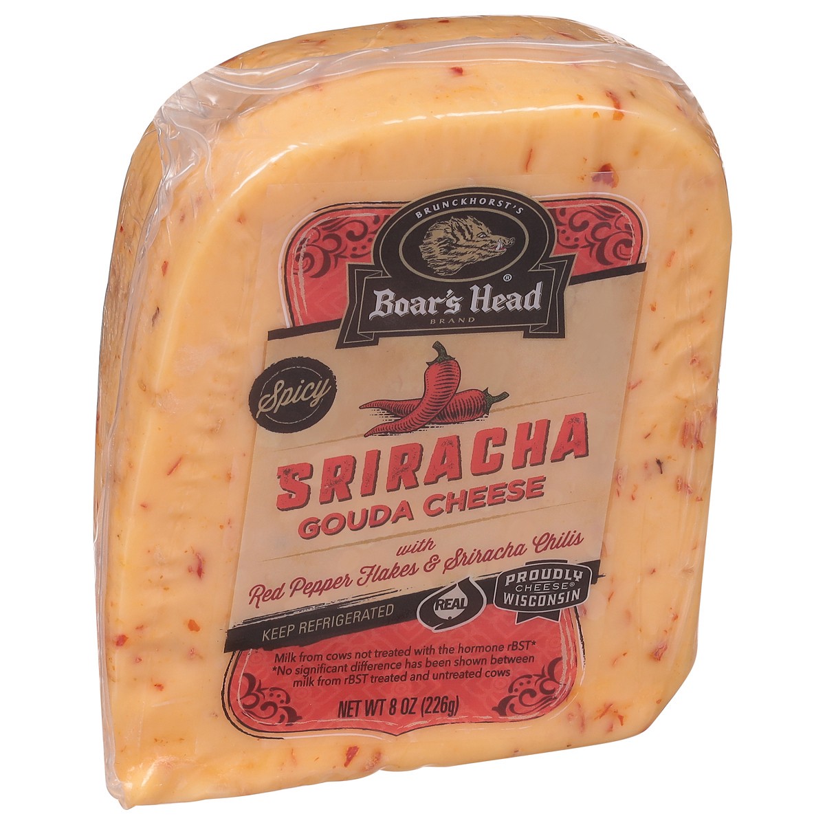 slide 5 of 13, Boar's Head Sriracha Gouda Cheese, 8 oz