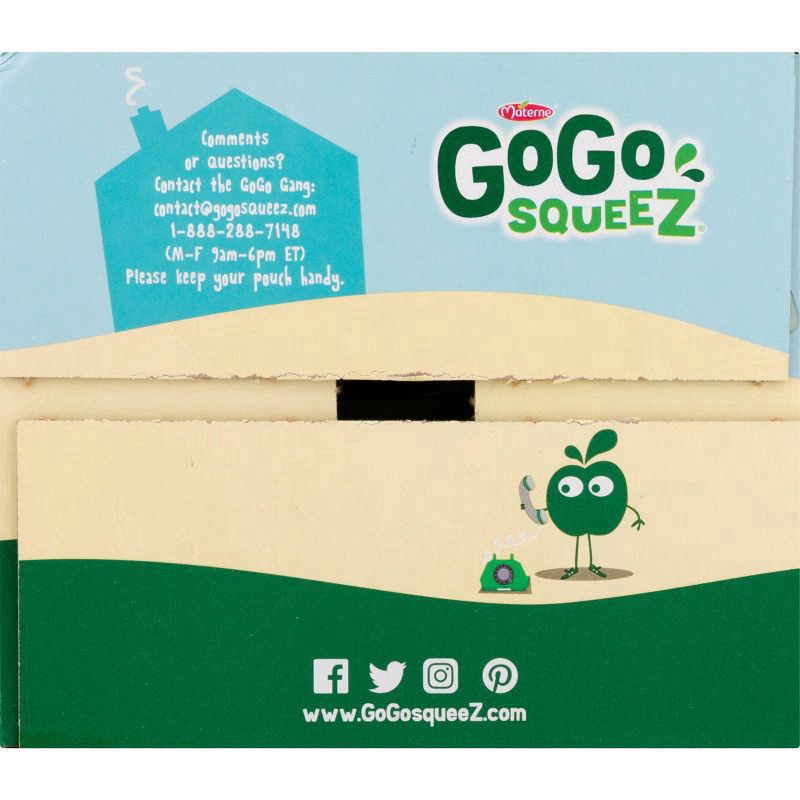 slide 5 of 7, GoGo squeeZ Fruit on the Go Applesauce Family Size 20 - 3.2 oz Pouches, 20 ct