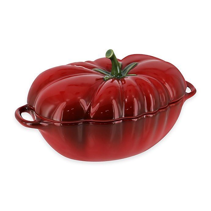 slide 1 of 1, Staub Petite Ceramic Tomato Cocotte - Cherry, 16 oz