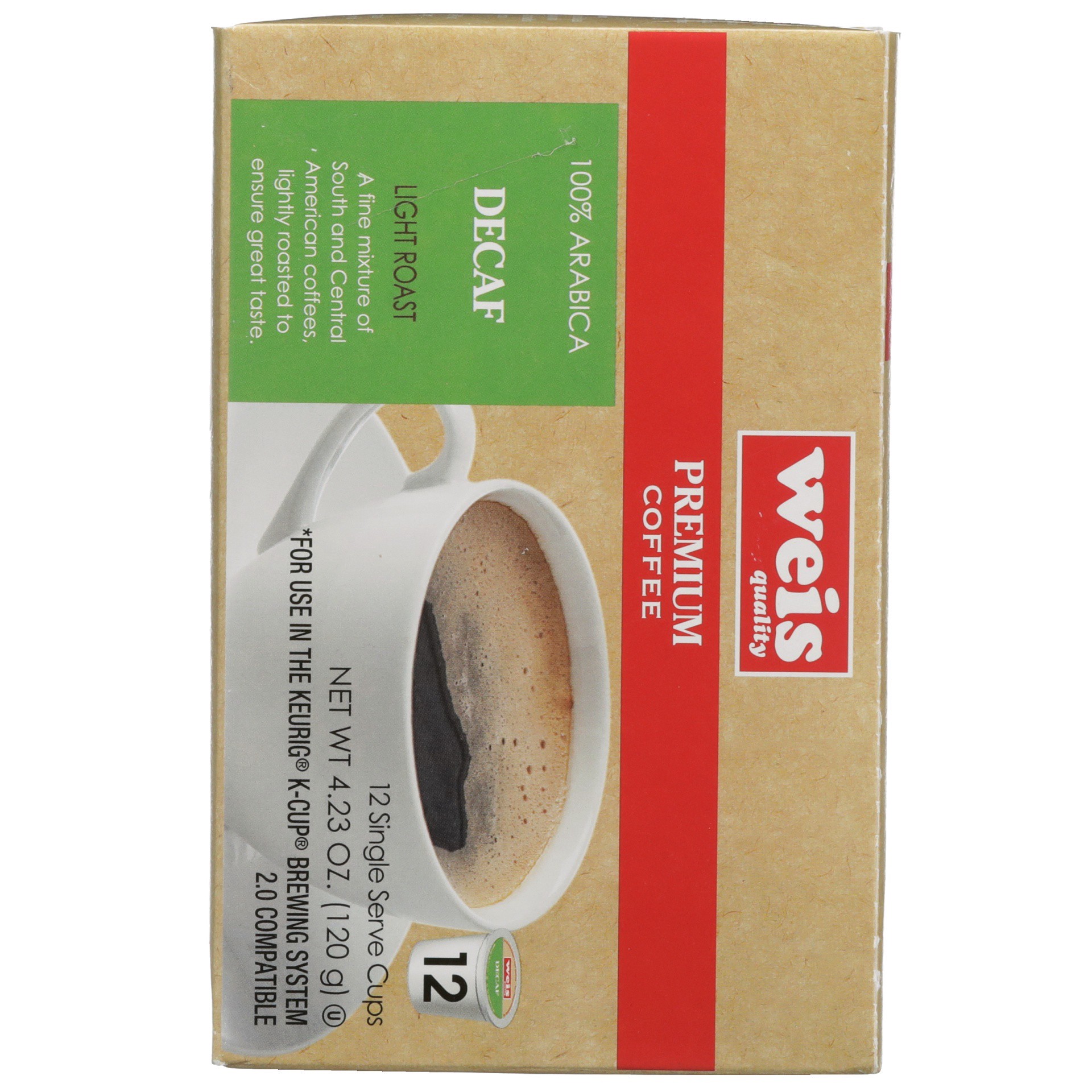 slide 5 of 6, Weis Quality 100% Arabica Decaffeinated Single Serve Coffee Cups - 4.23 oz, 4.23 oz