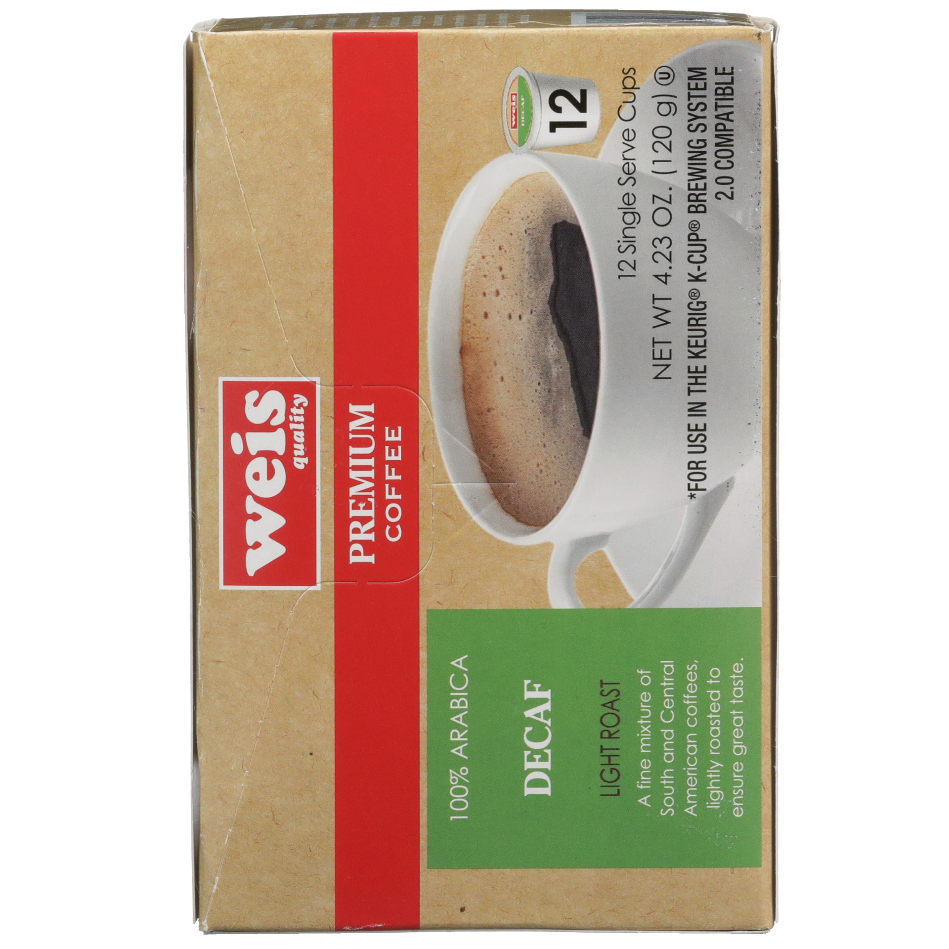 slide 2 of 6, Weis Quality 100% Arabica Decaffeinated Single Serve Coffee Cups - 4.23 oz, 4.23 oz