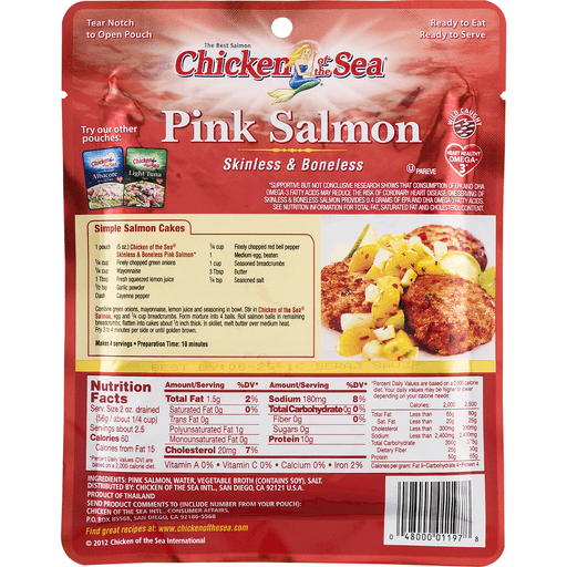 slide 7 of 9, Chicken of The Sea Pink Salmon, 5 oz