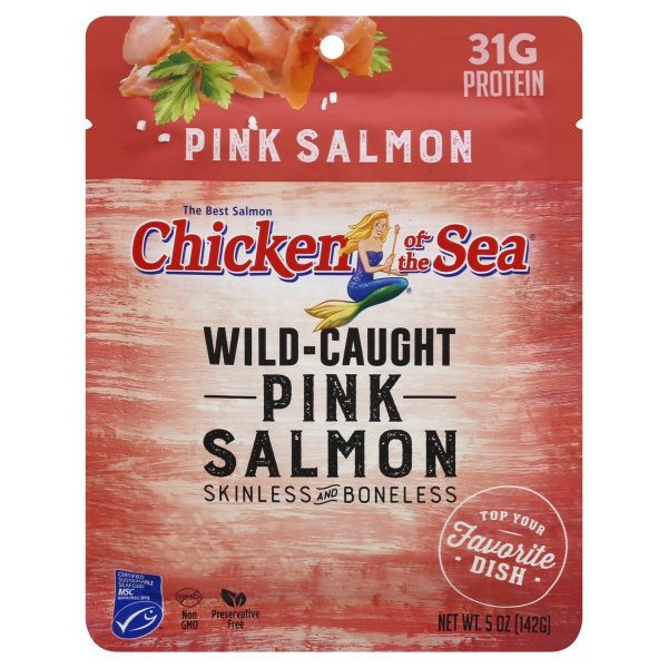 slide 1 of 3, Chicken of the Sea Wild Caught Alaskan Pink Salmon in Spring Water Packet 5 oz, 5 oz