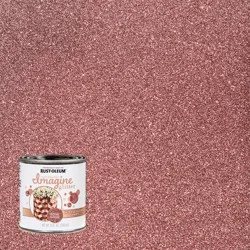 Rust-Oleum Imagine Craft & Hobby Intense Glitter Rose Gold Paint- 349200, Half Pint