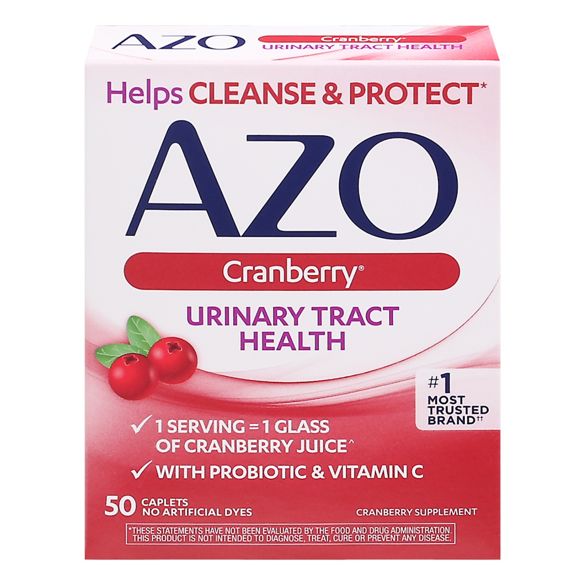 slide 1 of 1, AZO Cranberry Urinary Tract Health Caplets, 50 ct