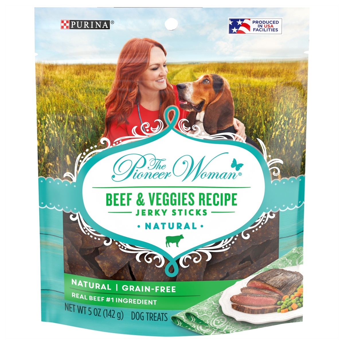 slide 1 of 1, The Pioneer Woman Beef & Veggies Recipe Jerky Sticks, 5 oz